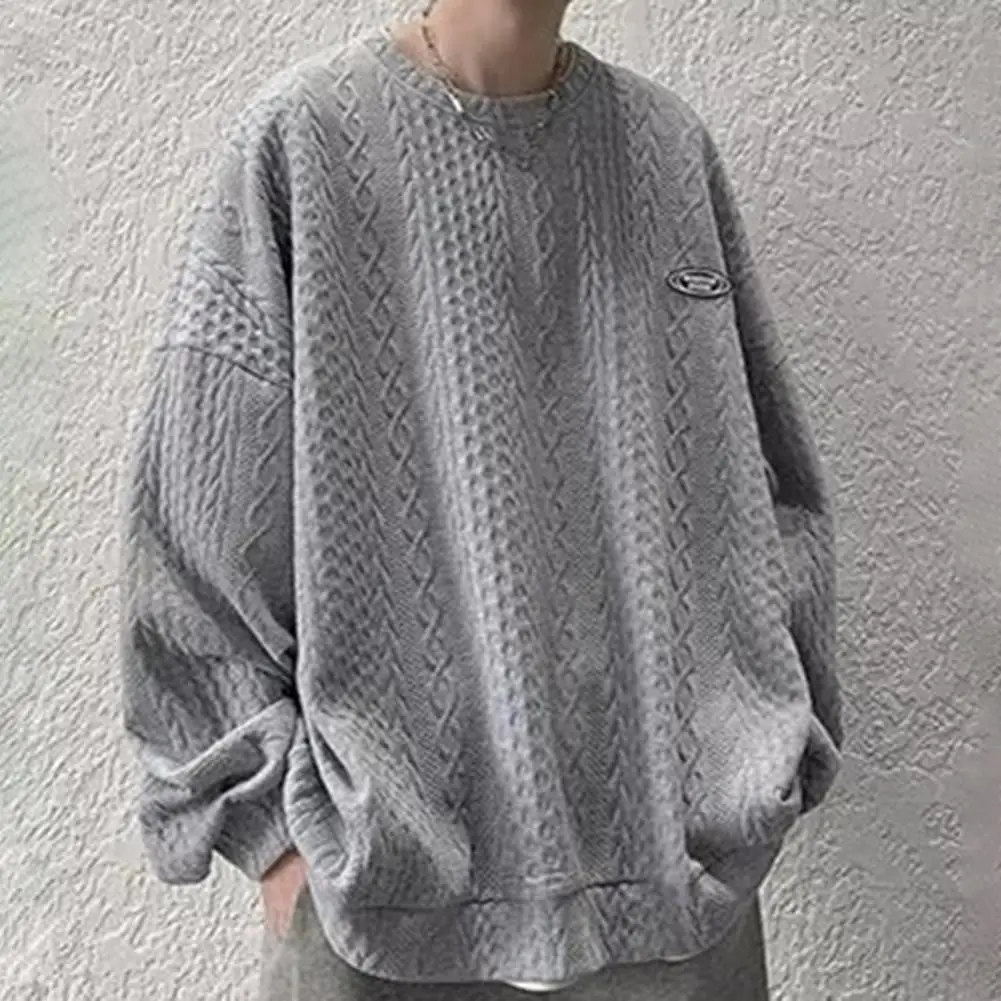 Long Sleeve Casual Top Men Sweatshirt Men's Oversized Solid Color 3d Twisted Texture Sweatshirt for Fall Winter Long Sleeve Warm
Long Sleeve Casual Top Men Sweatshirt Men's Oversized Solid Color 3d Twisted Texture Sweatshirt for Fall Winter Long Sleeve Warm