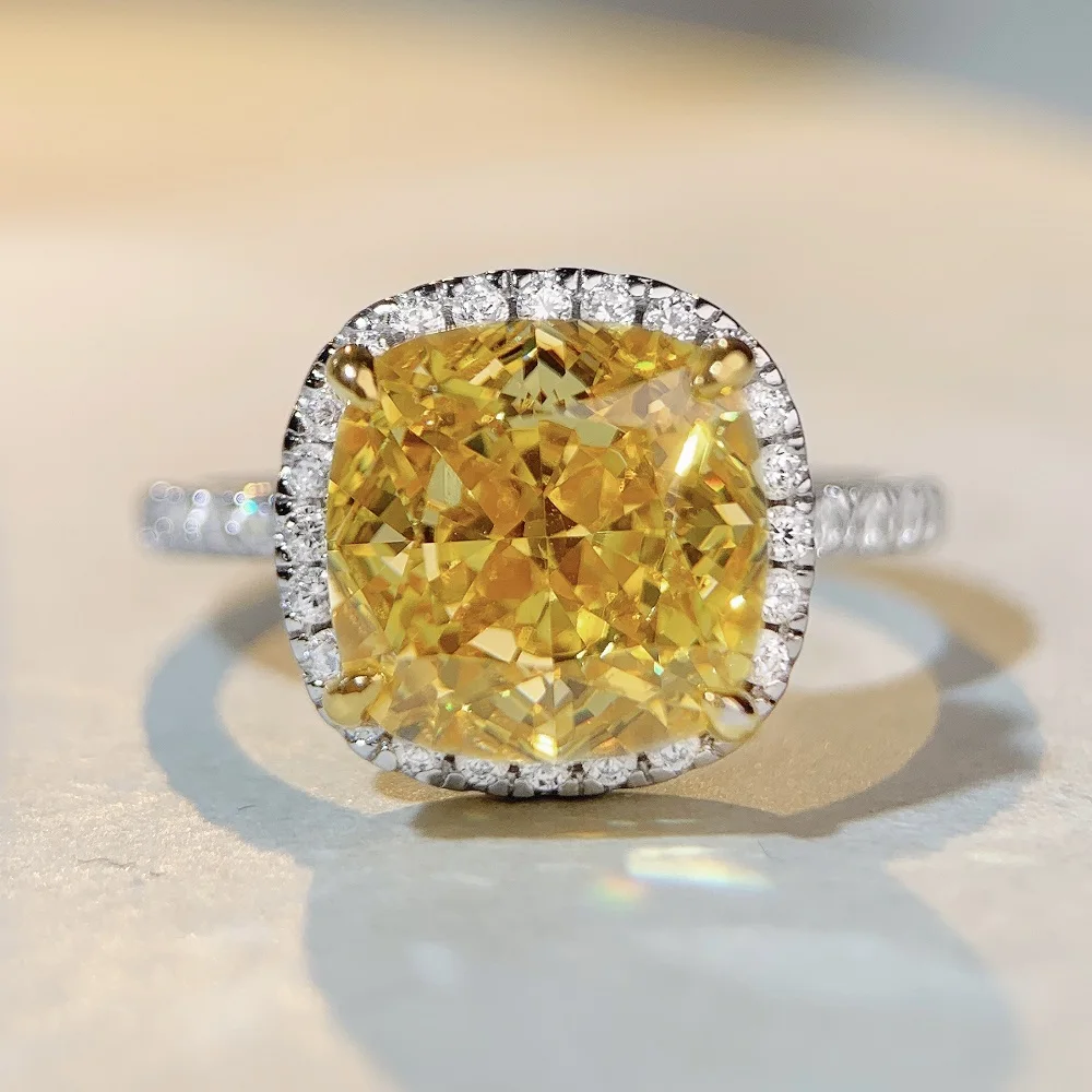 Fashion Gold Colored Zircon Cushion Cut Promise Halo Ring Women's Silver 925 Rings Zircon Rings For Women Free Shipping
Fashion Gold Colored Zircon Cushion Cut Promise Halo Ring Women's Silver 925 Rings Zircon Rings For Women Free Shipping