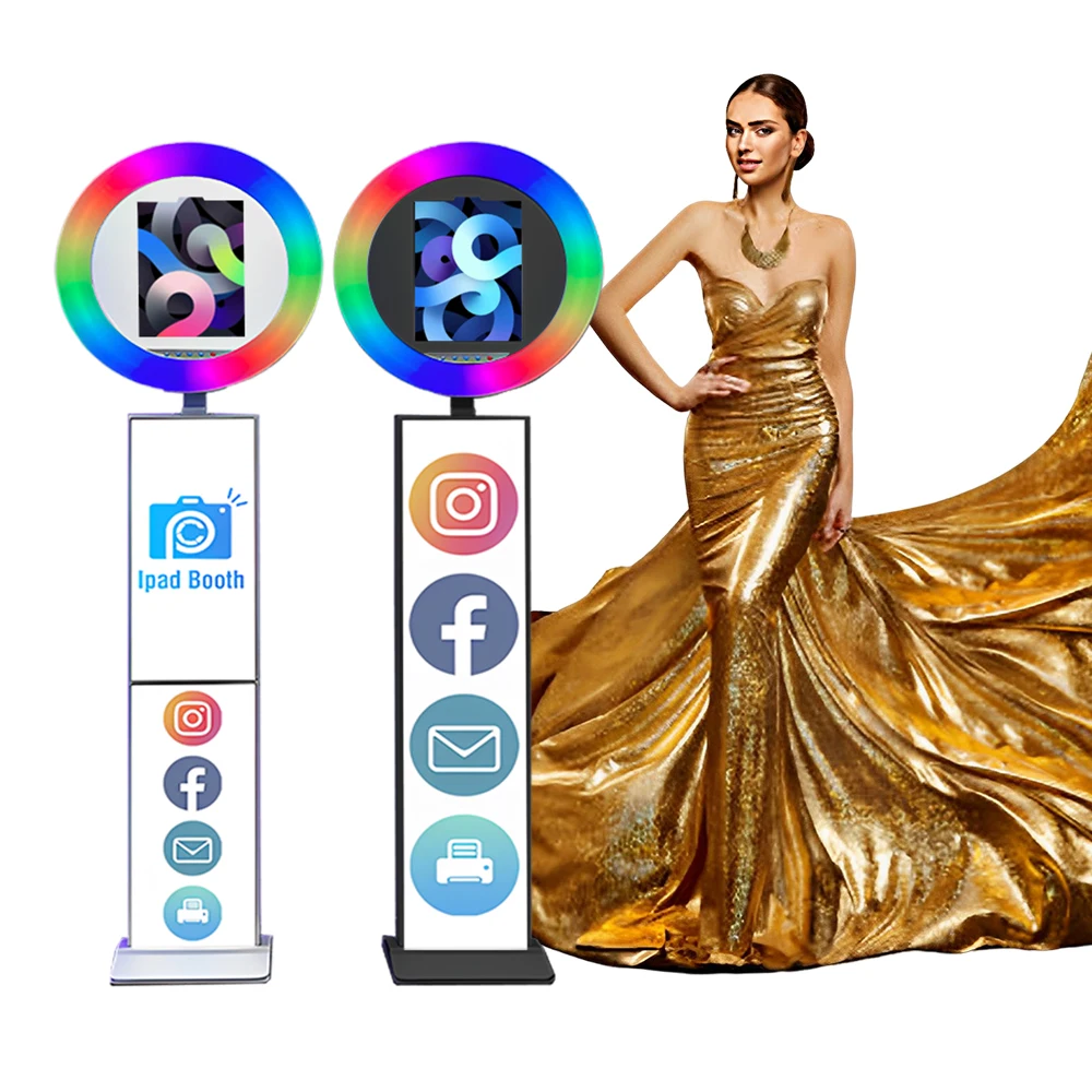 Portable Photo Booth for IPad Selfie Station Machine for iPad Customized Logo Ipad Photobooth with Light Ring for Events Party
Portable Photo Booth for IPad Selfie Station Machine for iPad Customized Logo Ipad Photobooth with Light Ring for Events Party