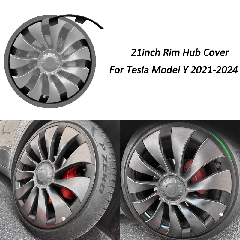 

2023 модная накладка на обод колеса для Tesla 2021-2023 21-дюймовая Защитная Крышка Ступицы турбины защитные крышки ABS защита обода 2024 аксессуары