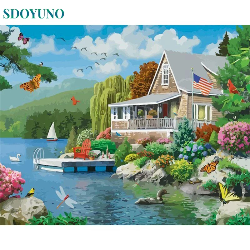 SDOYUNO Diy Painting By Numbers Villa HandPainted Gift Picture By Numbers Scenery Adults Kit Canvas Paint Home Decor Gift
SDOYUNO Diy Painting By Numbers Villa HandPainted Gift Picture By Numbers Scenery Adults Kit Canvas Paint Home Decor Gift