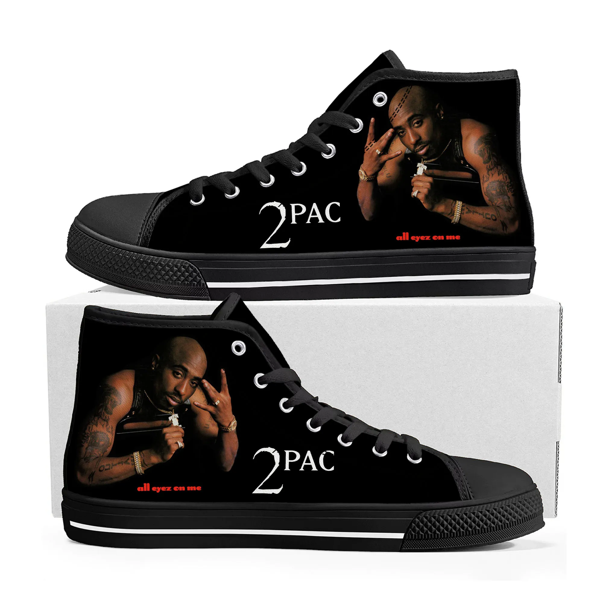 Высокие кроссовки Rap 2Pac Tupac высокого качества, мужские и женские холщовые кроссовки для подростков All Eyez on Me, повседневная обувь для пар, обувь на заказ
Высокие кроссовки Rap 2Pac Tupac высокого качества, мужские и женские холщовые кроссовки для подростков All Eyez on Me, повседневная обувь для пар, обувь на заказ