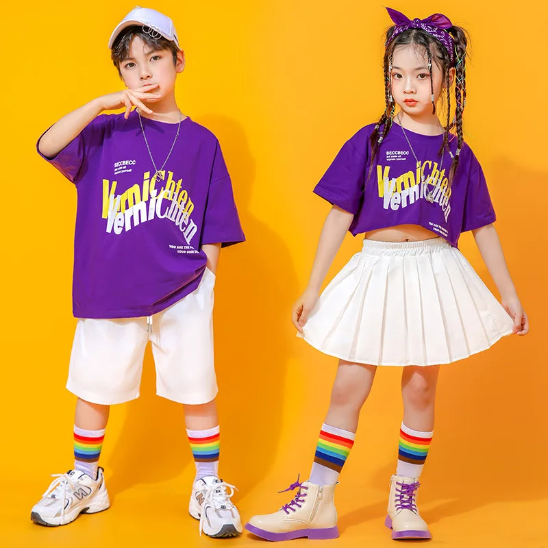 Kids Cheerleading Wear Suit Boys Hip Hop Dancing Clothes Girls Dancer Outfit Festival Clothing Jazz Dance Stage Costume 
Kids Cheerleading Wear Suit Boys Hip Hop Dancing Clothes Girls Dancer Outfit Festival Clothing Jazz Dance Stage Costume