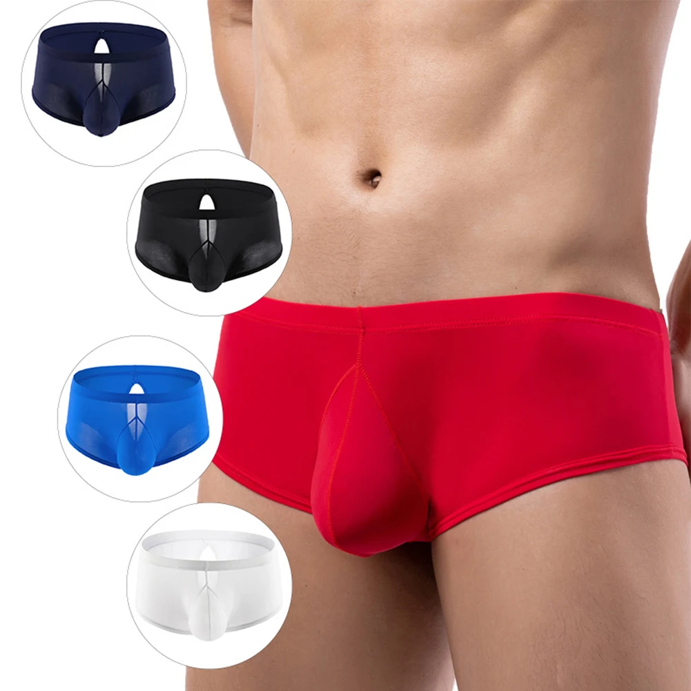 Popular Men Back Hollow Ice Silk Elastic Boxer Briefs Bulge Pouch Open File T-Panties Shorts Trunks Underwear 2023
Popular Men Back Hollow Ice Silk Elastic Boxer Briefs Bulge Pouch Open File T-Panties Shorts Trunks Underwear 2023