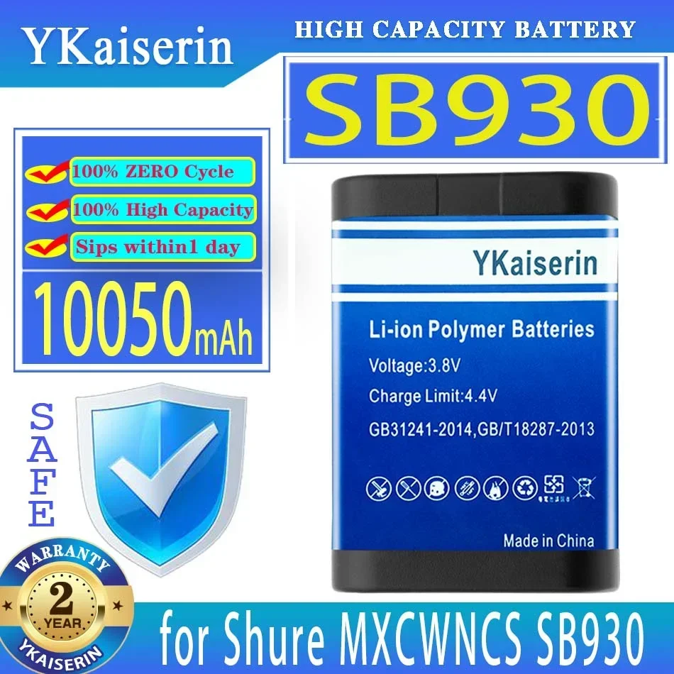 

YKaiserin 10050mAh Replacement Battery for Shure MXCWNCS SB930 Digital Batteries