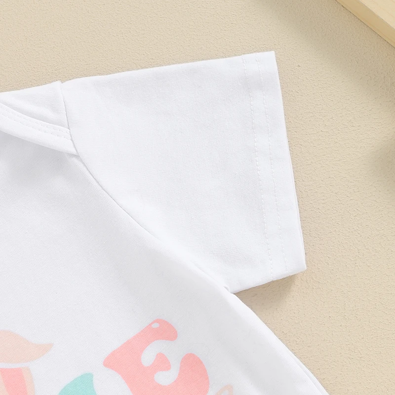 Newborn Baby Girl Easter Outfit Little Bunny Short Sleeve Romper Ruffle Shorts with Pompoms Tail Headband Set
Newborn Baby Girl Easter Outfit Little Bunny Short Sleeve Romper Ruffle Shorts with Pompoms Tail Headband Set