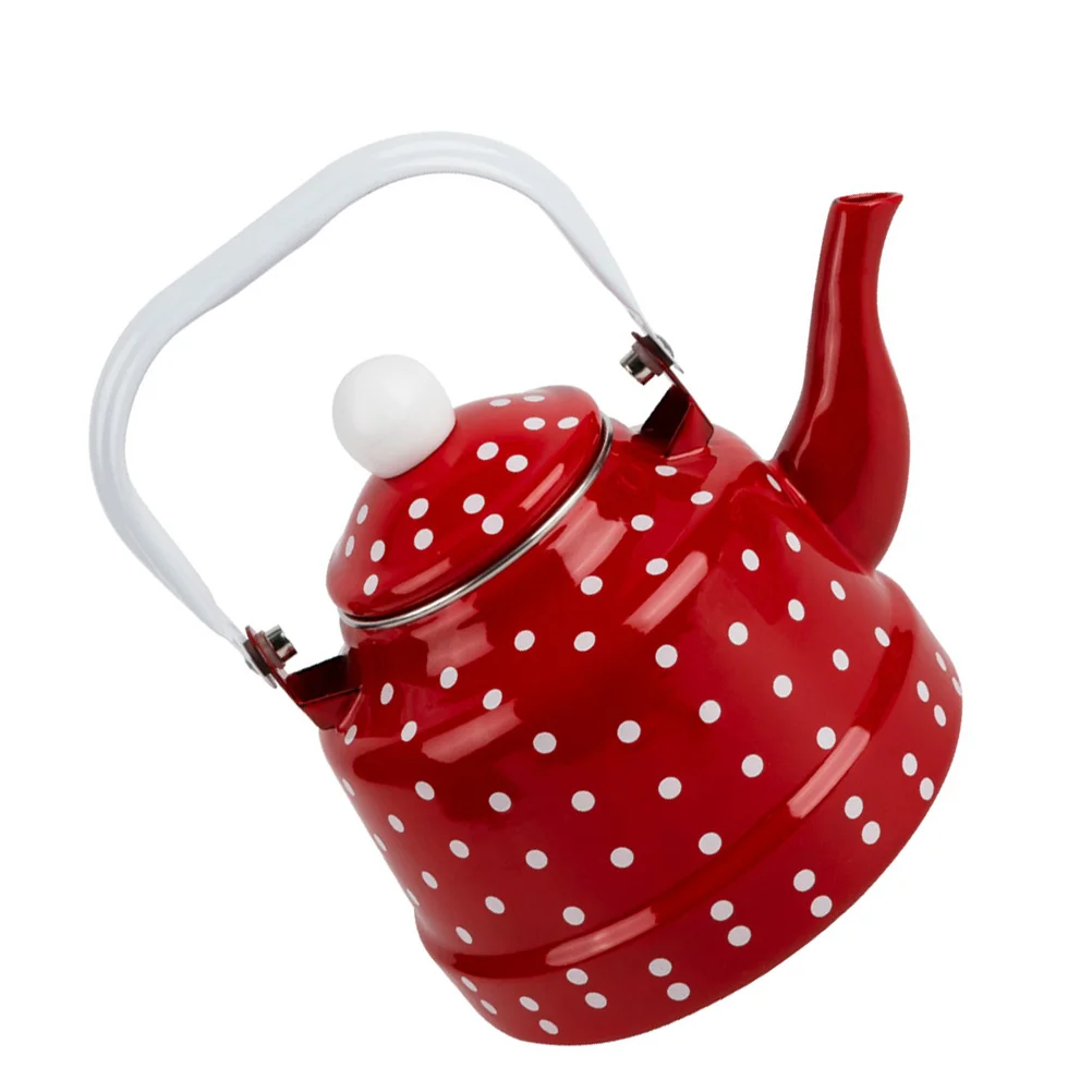 Enamel Kettle Red Polka Dot Durable Heating Water Kettle Lovely Enamel Teapot Kitchen Teapot Metal Tea Kettle For Home
Enamel Kettle Red Polka Dot Durable Heating Water Kettle Lovely Enamel Teapot Kitchen Teapot Metal Tea Kettle For Home
