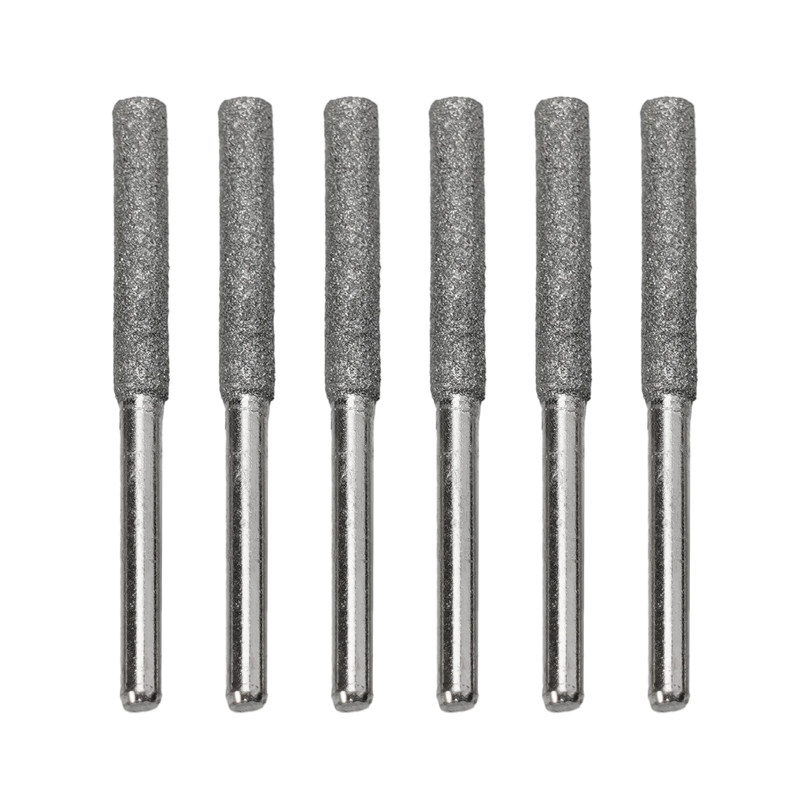 

6pcs Diamond Coated Cylindrical Burr 4/4.8/5.5mm Chainsaw Sharpener Stone File Chain Saw Sharpening Carving Grinding Tools