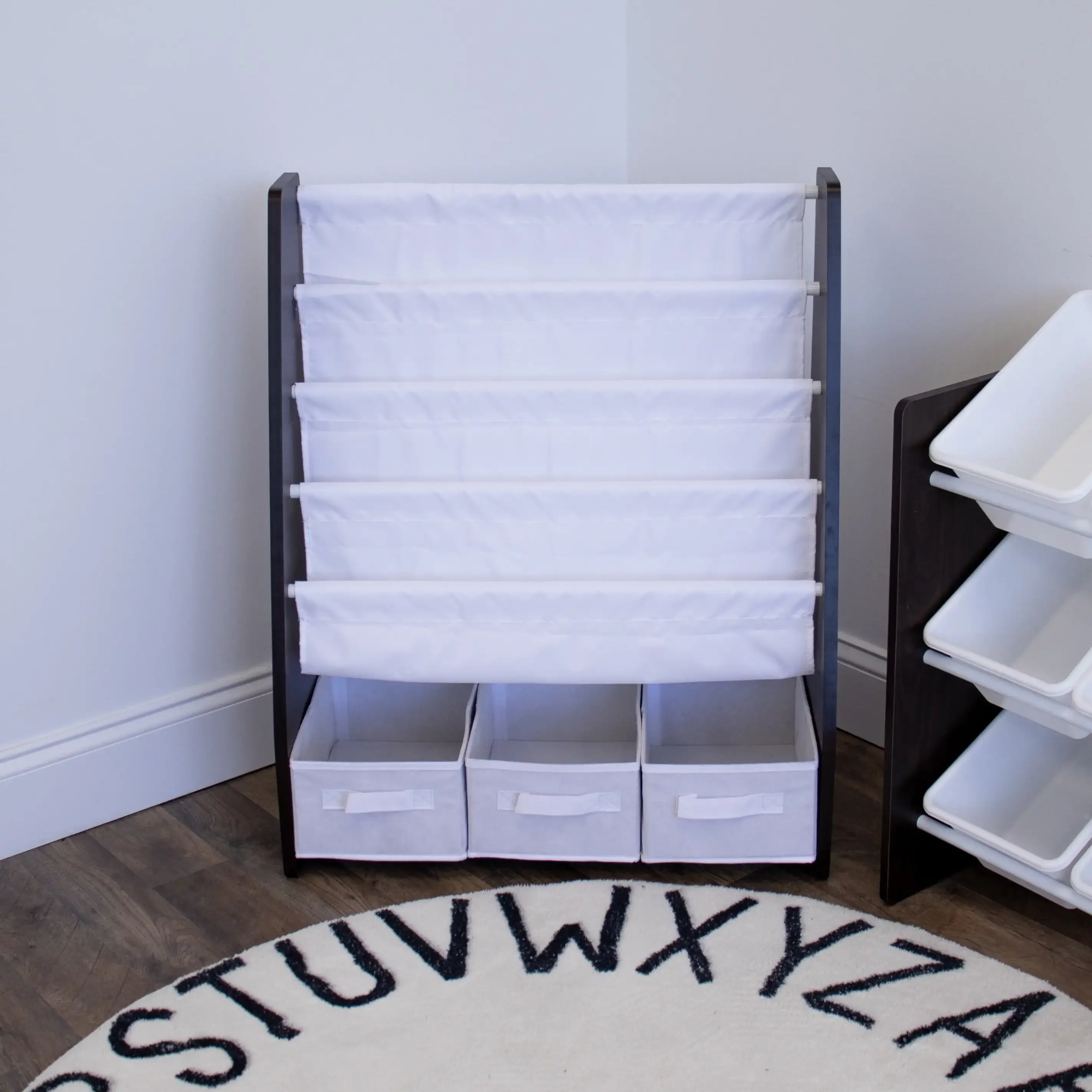 Humble Crew Kids Bookshelf 4 Tier Book Storage and Fabric Bin Organizer, Espresso
Humble Crew Kids Bookshelf 4 Tier Book Storage and Fabric Bin Organizer, Espresso