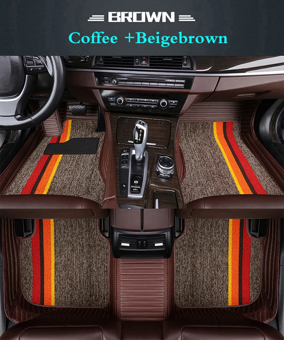 

Custom bilayer car floor mats for Ssangyong All Models Rodius ActYon Rexton kyron Korando auto accessories styling