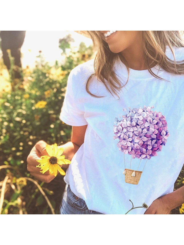 Women Summer Graphic Short Sleeve T Shirts Floral Flower Balloon Fashion T-shirts Tops Female Graphic Tees 2020 Ropa De Mujer
Women Summer Graphic Short Sleeve T Shirts Floral Flower Balloon Fashion T-shirts Tops Female Graphic Tees 2020 Ropa De Mujer