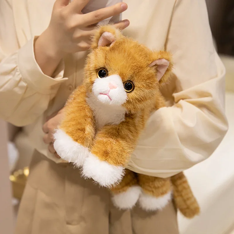 Realistic Cat Plush Toy Lifelike Soft Stuffed Kitten with Fur , Cute Gift for Pet Lovers, Home Decor, Valentine Birthday Realistic Cat Plush Toy Lifelike Soft Stuffed Kitten with Fur , Cute Gift for Pet Lovers, Home Decor, Valentine Birthday