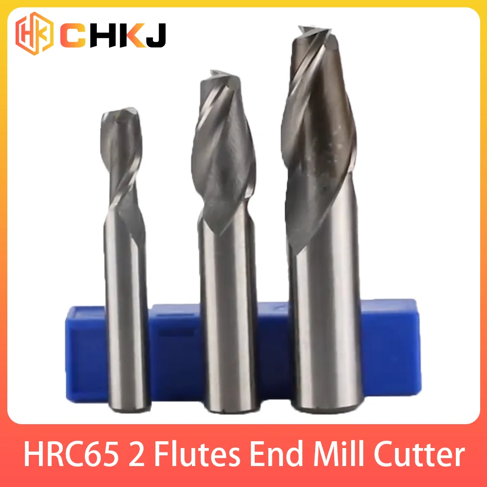 CHKJ HRC65 2 Flute Cutting Aluminium Copper Processing CNC Router Tungsten Steel Sprial Bit Milling Cutter Carbide End Mill
CHKJ HRC65 2 Flute Cutting Aluminium Copper Processing CNC Router Tungsten Steel Sprial Bit Milling Cutter Carbide End Mill