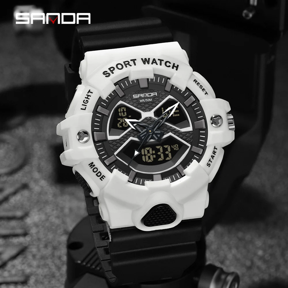 SANDA Top Brand Sports Men Watch Military Quartz Watch Men Waterproof Luminous Clock Shockproof Multifunction Watch Мужские часы
SANDA Top Brand Sports Men Watch Military Quartz Watch Men Waterproof Luminous Clock Shockproof Multifunction Watch Мужские часы