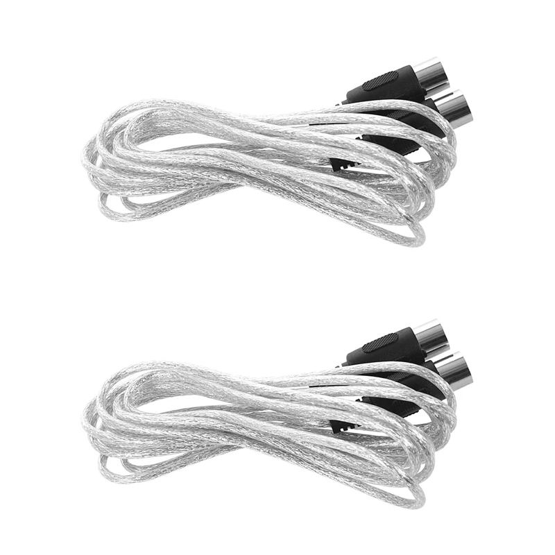2X Newest 3 Meter 10Ft MIDI Extension Cable 5 Pin Plug Male To Male Connector Silver
2X Newest 3 Meter 10Ft MIDI Extension Cable 5 Pin Plug Male To Male Connector Silver