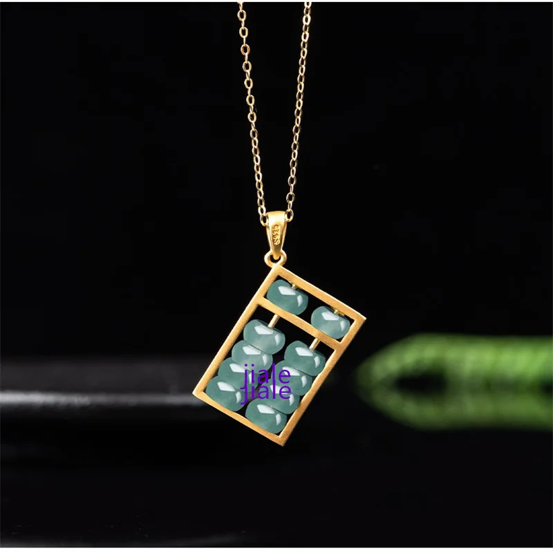 Jiale/Hand-Carved/ Jade Natural Blue Water Lucky Abacus Necklace Pendant Fashion Accessories Men And Women Couple Gift Amulet
Jiale/Hand-Carved/ Jade Natural Blue Water Lucky Abacus Necklace Pendant Fashion Accessories Men And Women Couple Gift Amulet