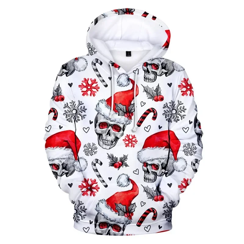 

Ugly Christmas Sweater Unisex Men Women Santa Claus Novelty Snowman 3D Print Hooded Warm Street Wear Gym Hip Hop Hipster Hoodie