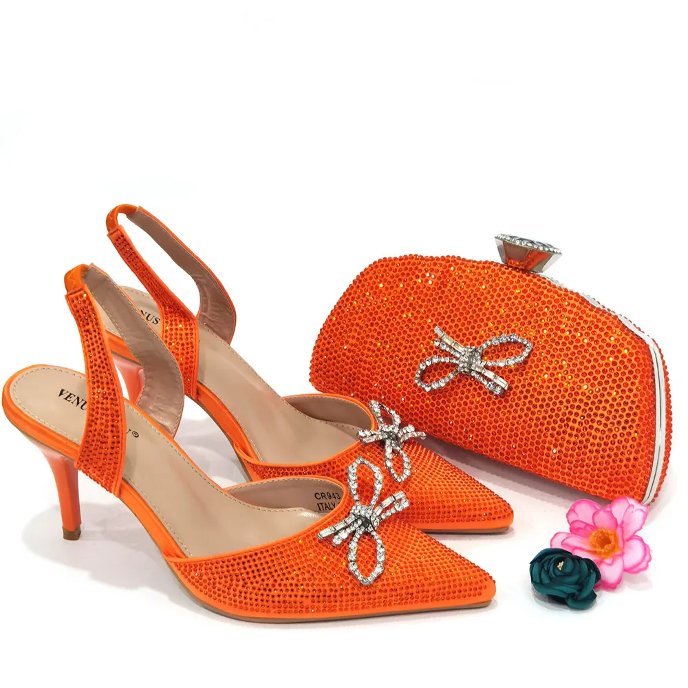 Mature Decorated With Rhinestone Orange Shoes And Bag Set Italian Design Matching Shoes And Bag Set African For Wedding Party
Mature Decorated With Rhinestone Orange Shoes And Bag Set Italian Design Matching Shoes And Bag Set African For Wedding Party