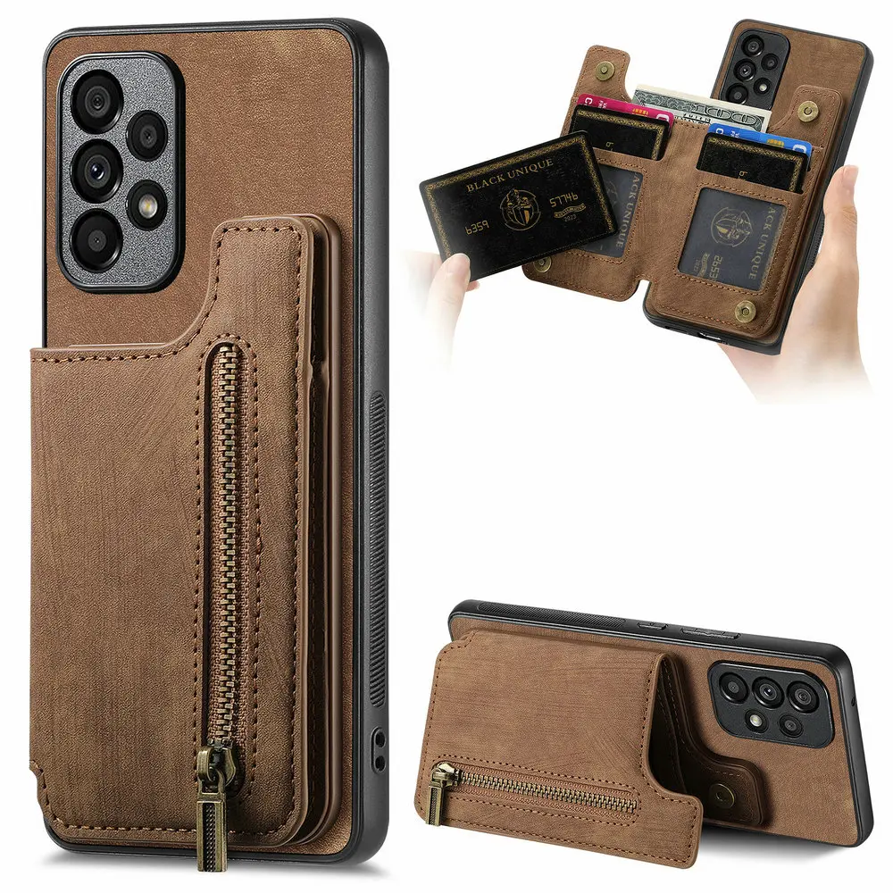 

Zipper Wallet Leather Case for OPPO A16 A54S A74 A94 A55 A53S A52 A72 A92 A57S A77 A57 S A54 A96 A15 53 74 A 57 54 96 Back Funda