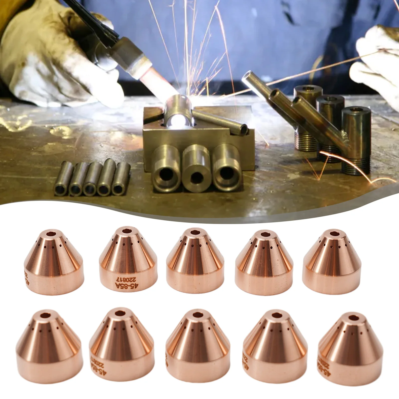 10Pcs 220817 Plasma Cutter Shield For PMX 45XP/65/85/105 Brass High-quality Welding Nozzles Plasma Cutting Consumable Accessorie
10Pcs 220817 Plasma Cutter Shield For PMX 45XP/65/85/105 Brass High-quality Welding Nozzles Plasma Cutting Consumable Accessorie