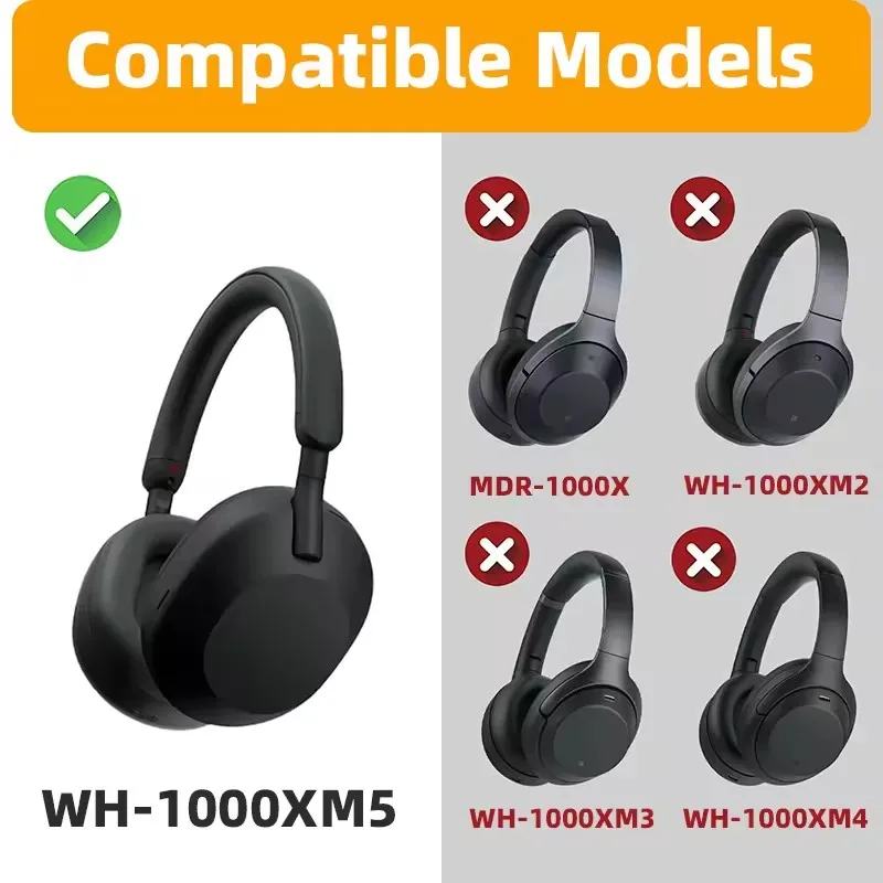 Replacement Ear Pads For Sony WH 1000XM5 Headphone Accessories Earpads Headset Ear Cushion Repair Parts Protein Leather Replacement Ear Pads For Sony WH 1000XM5 Headphone Accessories Earpads Headset Ear Cushion Repair Parts Protein Leather
