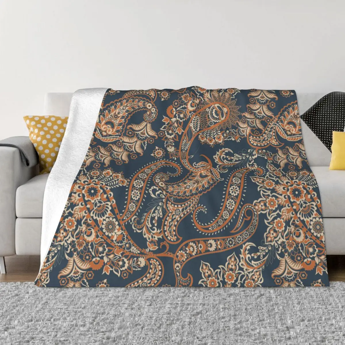 Traditional Paisley Pattern Blankets Flannel Indian Floral Lightweight Thin Throw Blanket for Car Sofa Couch Bed Rug
Traditional Paisley Pattern Blankets Flannel Indian Floral Lightweight Thin Throw Blanket for Car Sofa Couch Bed Rug