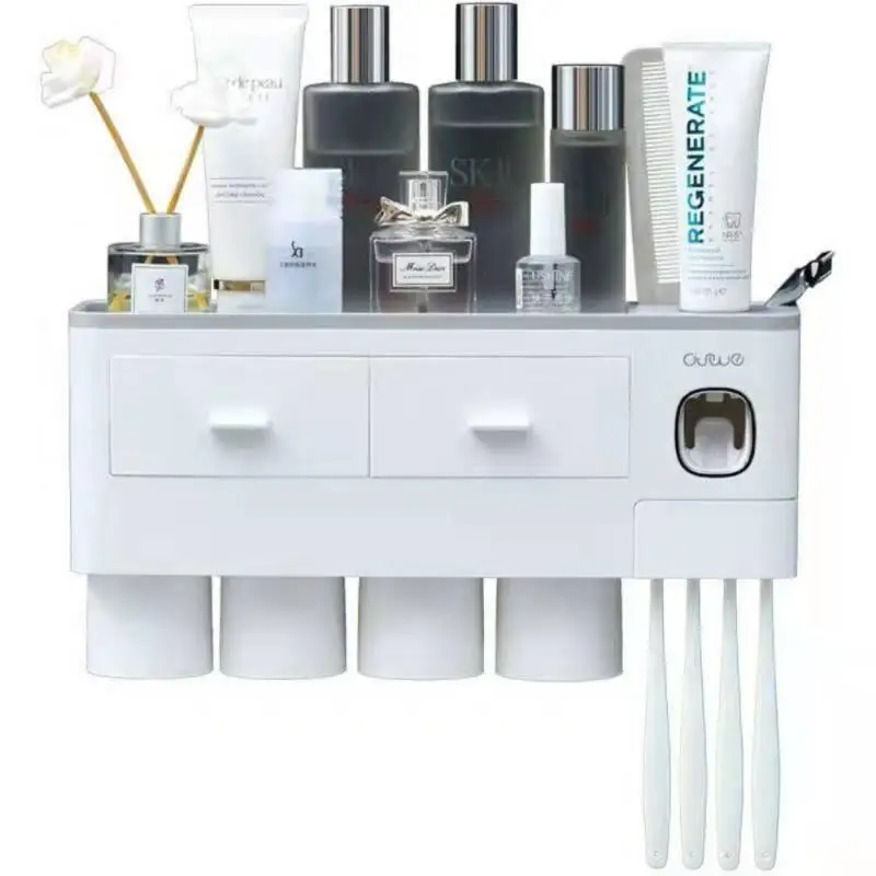 Magnetic Adsorption Inverted Toothbrush Holder Automatic Toothpaste Dispenser With Cup Toothpaste Bathroom Accessories Set
Magnetic Adsorption Inverted Toothbrush Holder Automatic Toothpaste Dispenser With Cup Toothpaste Bathroom Accessories Set