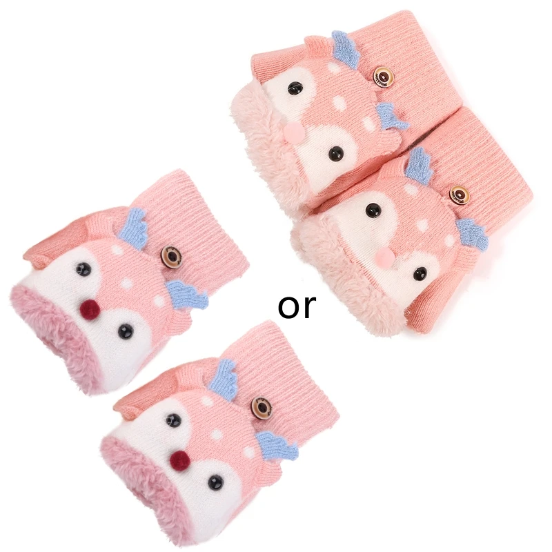 Toddler Kids Winter Knitted Convertible Gloves Christmas Cartoon Reindeer Warm Plush Lined Fingerless Mittens
Toddler Kids Winter Knitted Convertible Gloves Christmas Cartoon Reindeer Warm Plush Lined Fingerless Mittens