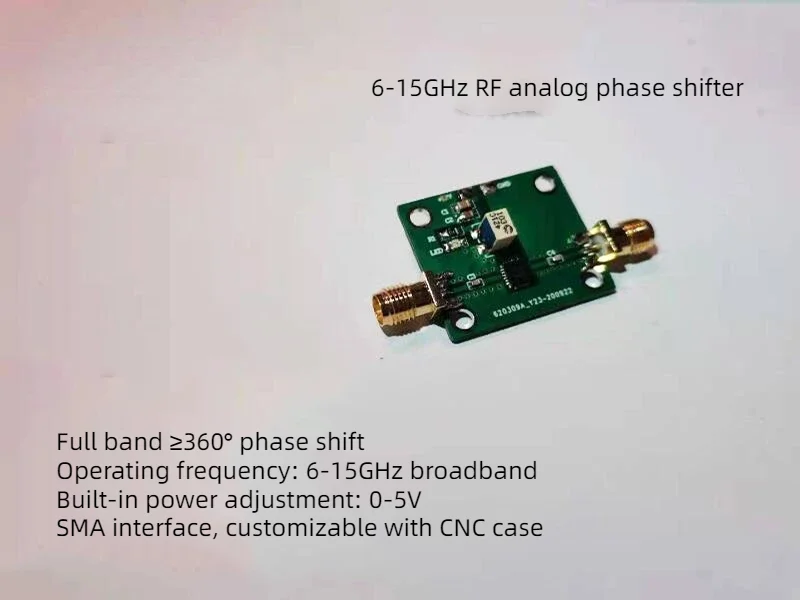 X-Band переключатель фаз 6-15G Аналоговый Регулируемый электронно модулированный фазовый переключатель RF широкополосный
X-Band переключатель фаз 6-15G Аналоговый Регулируемый электронно модулированный фазовый переключатель RF широкополосный