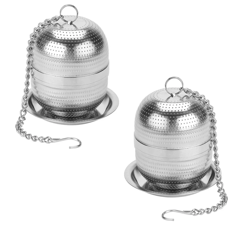 

2Pcs Tea Infuser Stainless Steel Tea Strainer For Tea, Spices And Most Cups And Teapots, Easy To Use