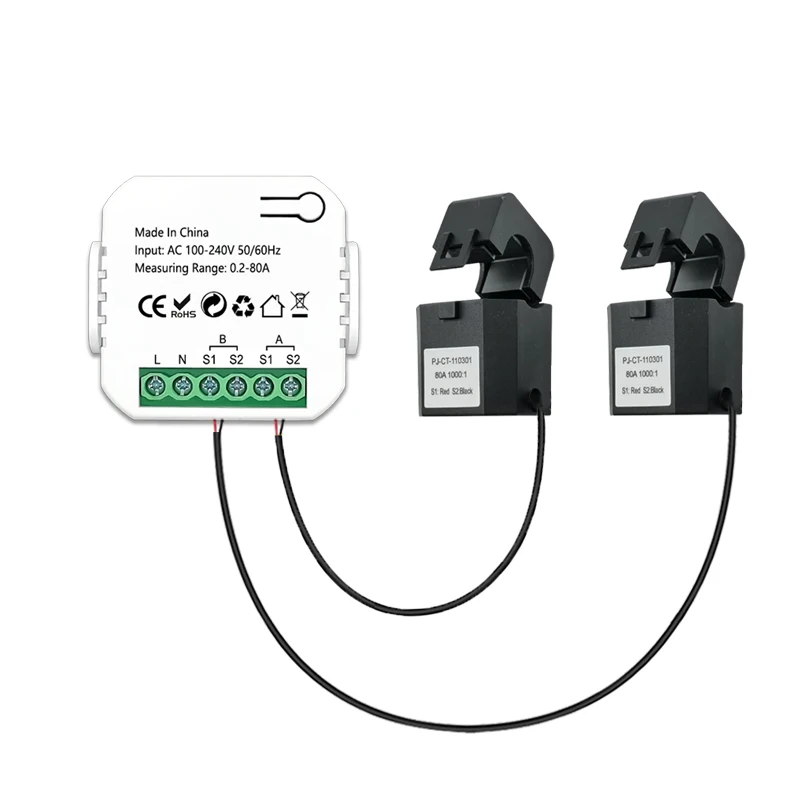 Tuya Smart Solar Photovoltaic Electricity Meter 2 Way WiFi Energy Meter With CT Transformer Bidirection 2 Channel With Clamp
Tuya Smart Solar Photovoltaic Electricity Meter 2 Way WiFi Energy Meter With CT Transformer Bidirection 2 Channel With Clamp