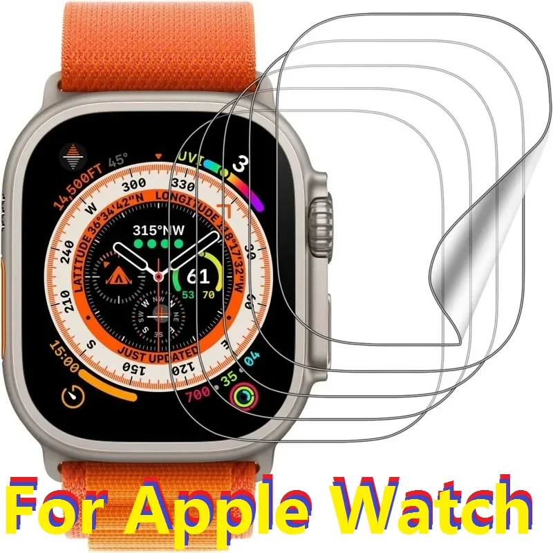 

500pcs Hydrogel Film Screen Protector For Apple Watch 49 mm 40mm 44mm 42mm 38mm 41mm 45mm Not Glass For iWatch Series Ultra 8