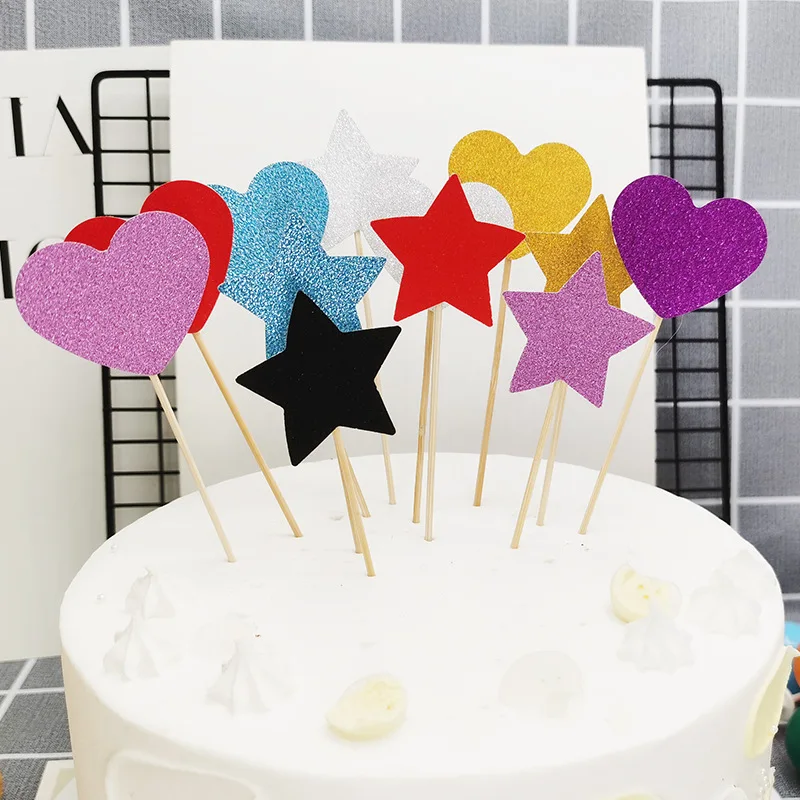 20pcs Glitter Powder Heart Cake Topper Wedding Golden Chroma Star Happy Birthday Cake Decorating Baby Shower Toppers Cupcakes
20pcs Glitter Powder Heart Cake Topper Wedding Golden Chroma Star Happy Birthday Cake Decorating Baby Shower Toppers Cupcakes