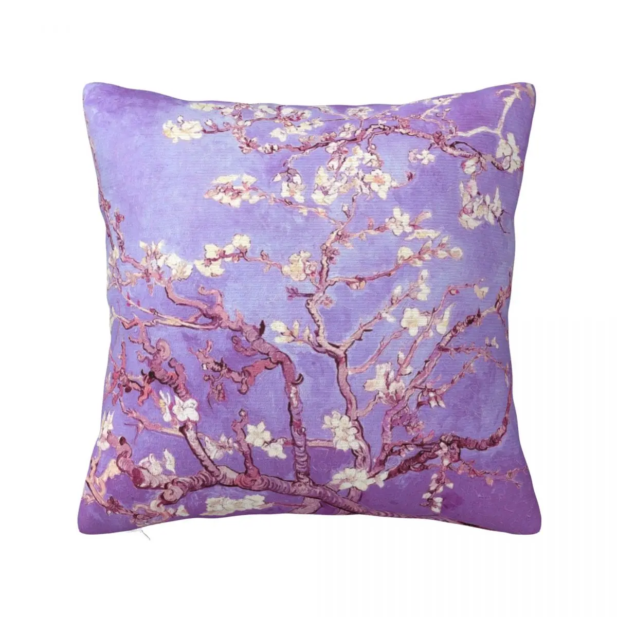 

Vincent Van Gogh almond blossoms lavender violet Throw Pillow luxury decor Sitting Cushion