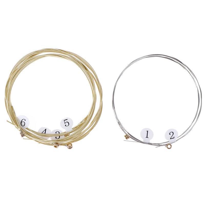 6 шт., набор никелированных струн для акустической гитары 
6 шт., набор никелированных струн для акустической гитары