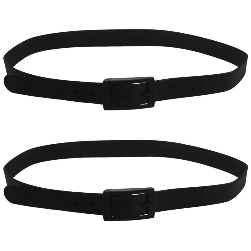 2X Men's Women's Silicone Belt Rubber Plastic Buckle Plain Leather Style Adjustable-Black
2X Men's Women's Silicone Belt Rubber Plastic Buckle Plain Leather Style Adjustable-Black