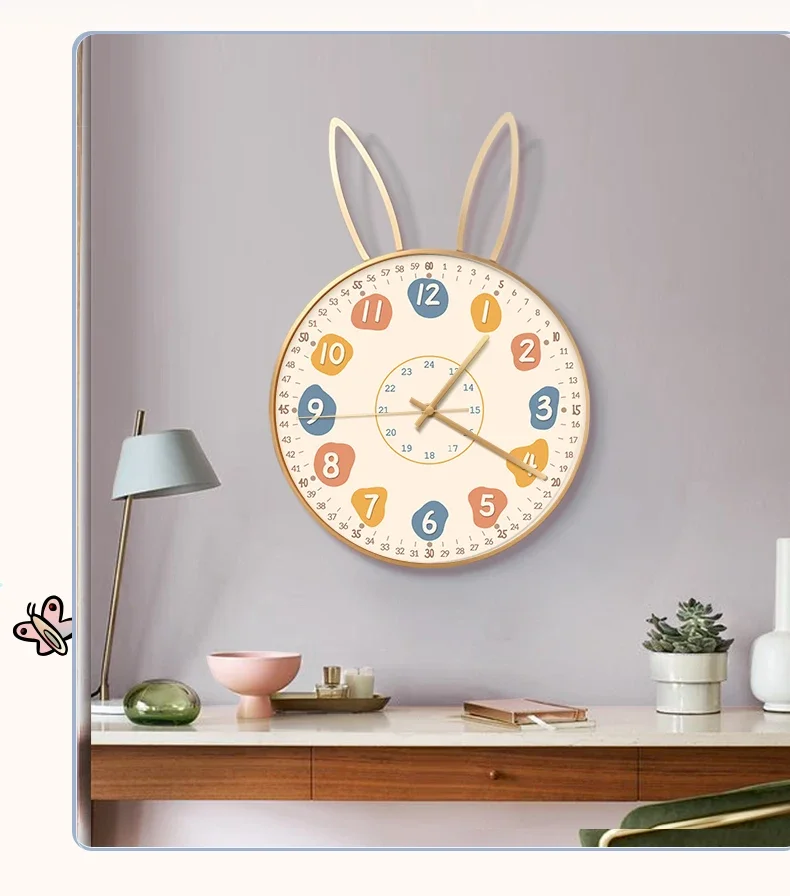 Children's room clock,early education clock,wall mounted ultra silent 2023 new cute cartoon living room bedroom electronic clock
Children's room clock,early education clock,wall mounted ultra silent 2023 new cute cartoon living room bedroom electronic clock