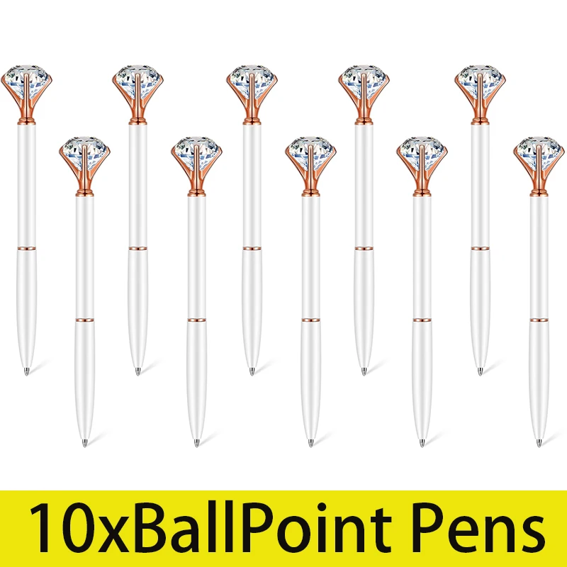 10Pcs Large Diamond Pens Giant Diamond Pen Gem Pens Crystal Pens Metal Ballpoint Pen
10Pcs Large Diamond Pens Giant Diamond Pen Gem Pens Crystal Pens Metal Ballpoint Pen