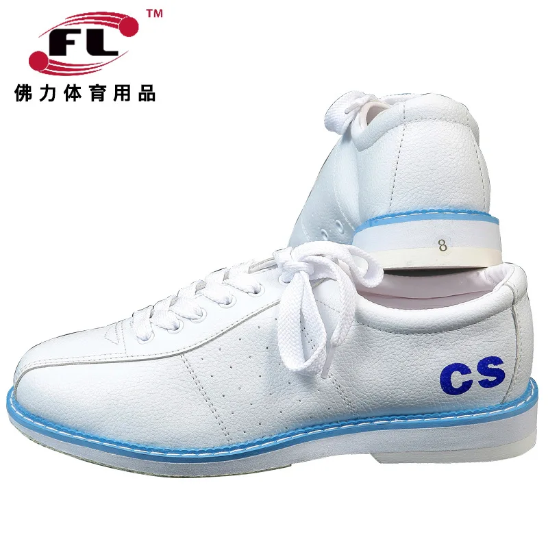 

Size 29-47 White PU Leather Bowling Shoes Men and Women Breathable Unisex Bowling Sneaker Right-hand Anti-skid Outsole Shoes