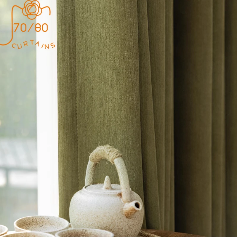 Custom Retro Olive Green Jacquard Velvet Thickened Blackout Curtains for Living Room Bedroom French Window Balcony Partition
Custom Retro Olive Green Jacquard Velvet Thickened Blackout Curtains for Living Room Bedroom French Window Balcony Partition