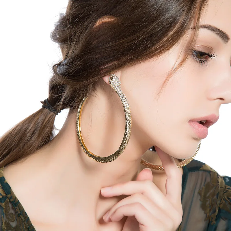 New Animal Snake Rhinestone Earrings for Women Unique Oversized Punk Fashion Statement Jewelry Party Gift Viper Hook Earrings
New Animal Snake Rhinestone Earrings for Women Unique Oversized Punk Fashion Statement Jewelry Party Gift Viper Hook Earrings