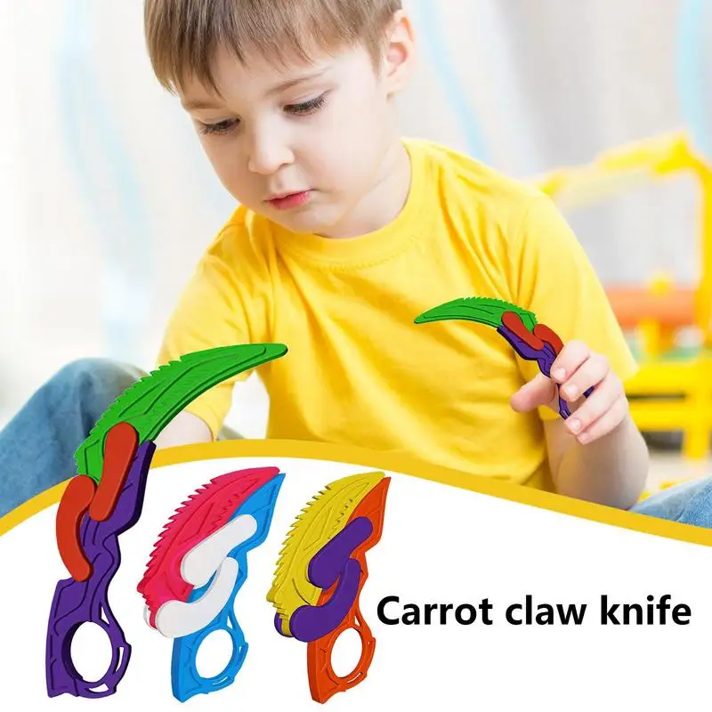 3D Printing Gravity Carrot Claw Knife Toys Mini Retractable Carrot Cutter Fidget Toys Funny Stress Relief Artifact for Teens
3D Printing Gravity Carrot Claw Knife Toys Mini Retractable Carrot Cutter Fidget Toys Funny Stress Relief Artifact for Teens