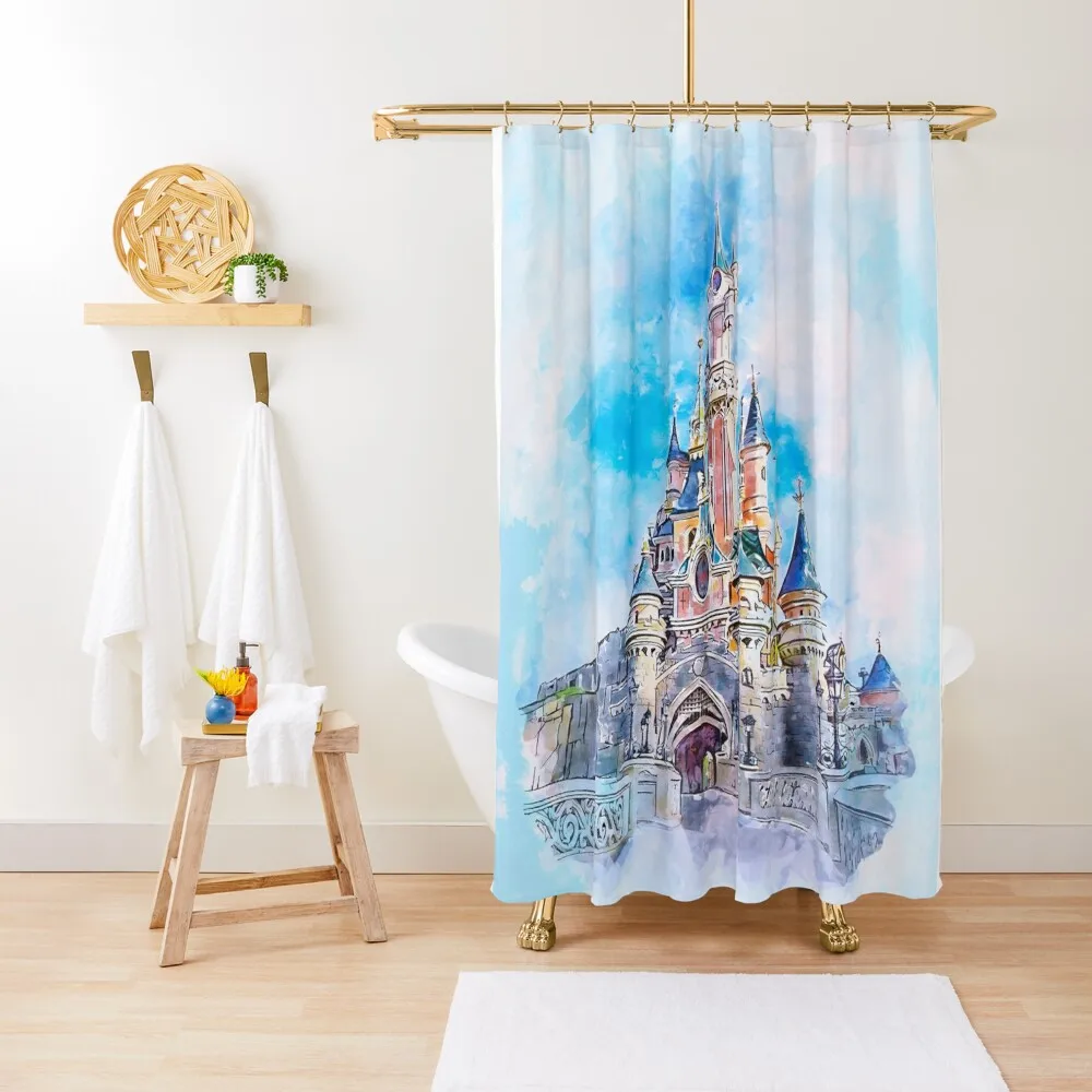 

Magic Castle Shower Curtain Waterproof Bathroom Shower For Bathrooms Waterproof Fabric Bathroom Bathroom Accessories Curtain
