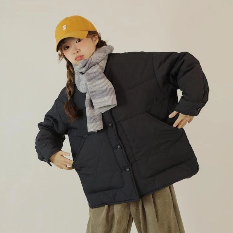 BEENLE Woman Winter Vintage Fleece Jackets Thickened Loose Japanese Cotton Coats Korean Fashion Solid Casual Quilted Cardigan 
BEENLE Woman Winter Vintage Fleece Jackets Thickened Loose Japanese Cotton Coats Korean Fashion Solid Casual Quilted Cardigan