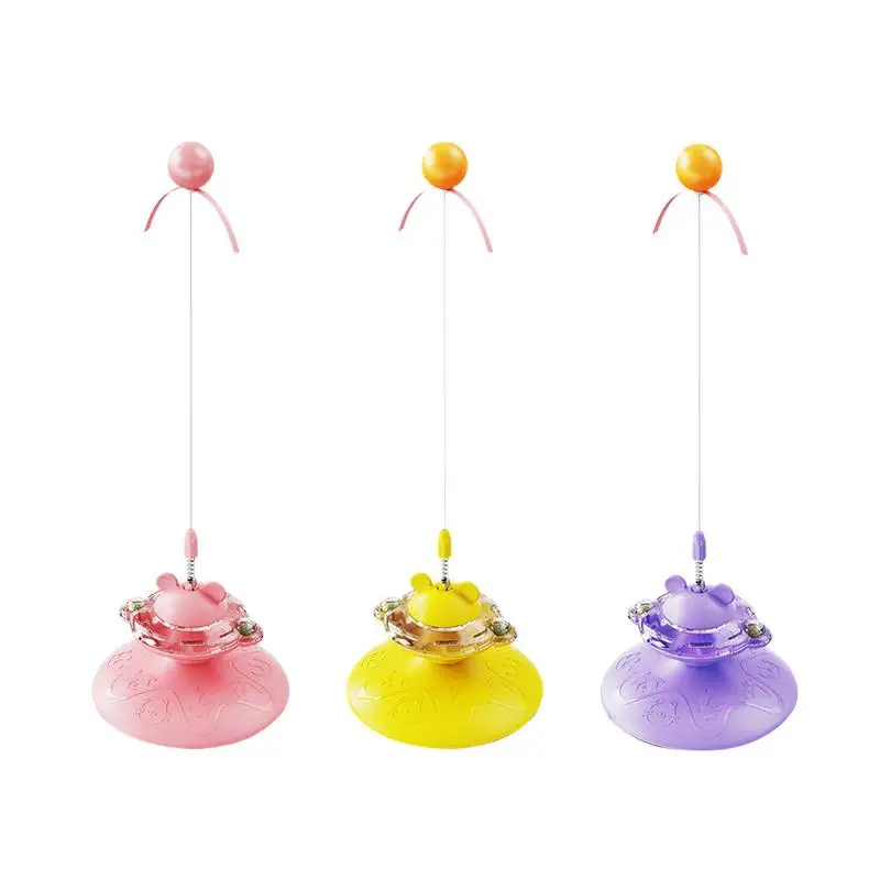 

Pet cat Treat Leaking Toy 1PCS durable multi layer Slow Cat Dog Feeder Interactive Rotating Windmill Toy with Funny Cat Stick