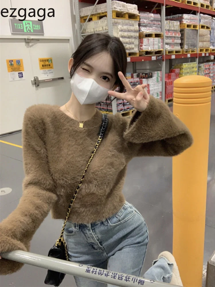 Casual Women Sweater Flare Long Sleeve O Neck Pullover Loose Solid Autumn Winter Female Knitted Crop Tops Stylish
Casual Women Sweater Flare Long Sleeve O Neck Pullover Loose Solid Autumn Winter Female Knitted Crop Tops Stylish