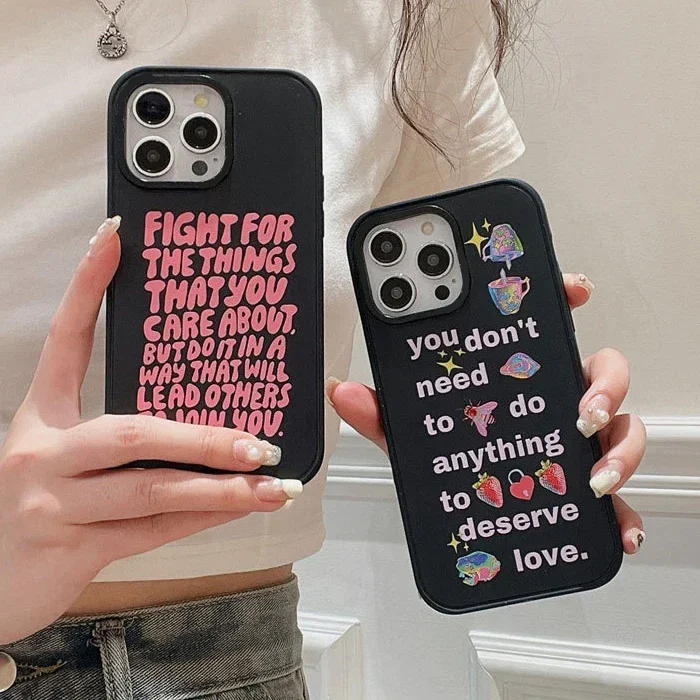 Fashion Letters Black Frosted Phone Case Cover for IPhone 13 14 15 Pro Max Case 
Fashion Letters Black Frosted Phone Case Cover for IPhone 13 14 15 Pro Max Case