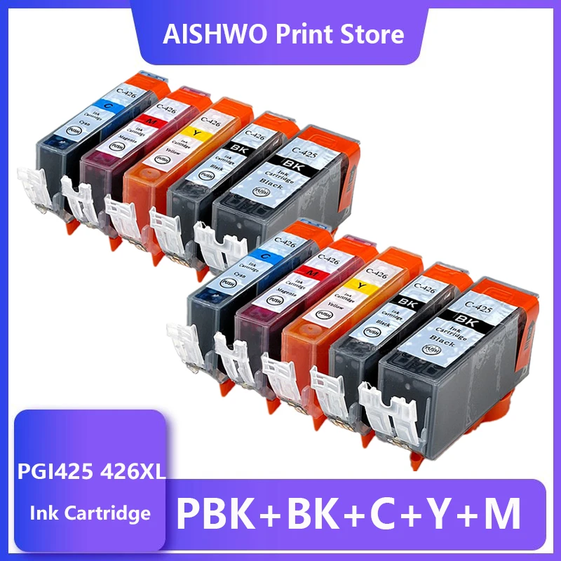 

ASW For Canon PGI425 PGI-425 CLI-426 Compatible Ink cartridge For Canon PIXMA IP4840/IP4940/IX6540/MG5140/5240 Printer