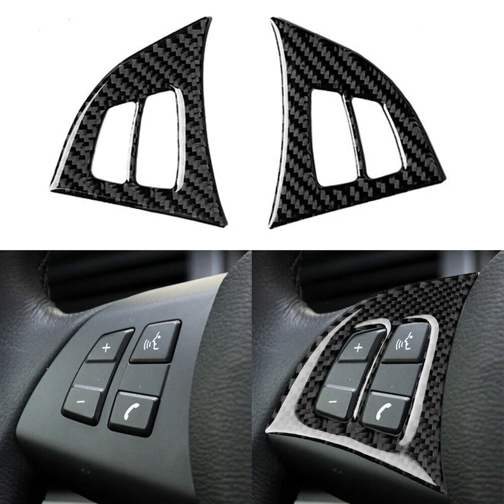2pcs Car Black Carbon Fiber Steering Wheel Button Frame Cover Trim For BMW E70 08 - 13 Interior Accessories Mouldings Stickers
2pcs Car Black Carbon Fiber Steering Wheel Button Frame Cover Trim For BMW E70 08 - 13 Interior Accessories Mouldings Stickers