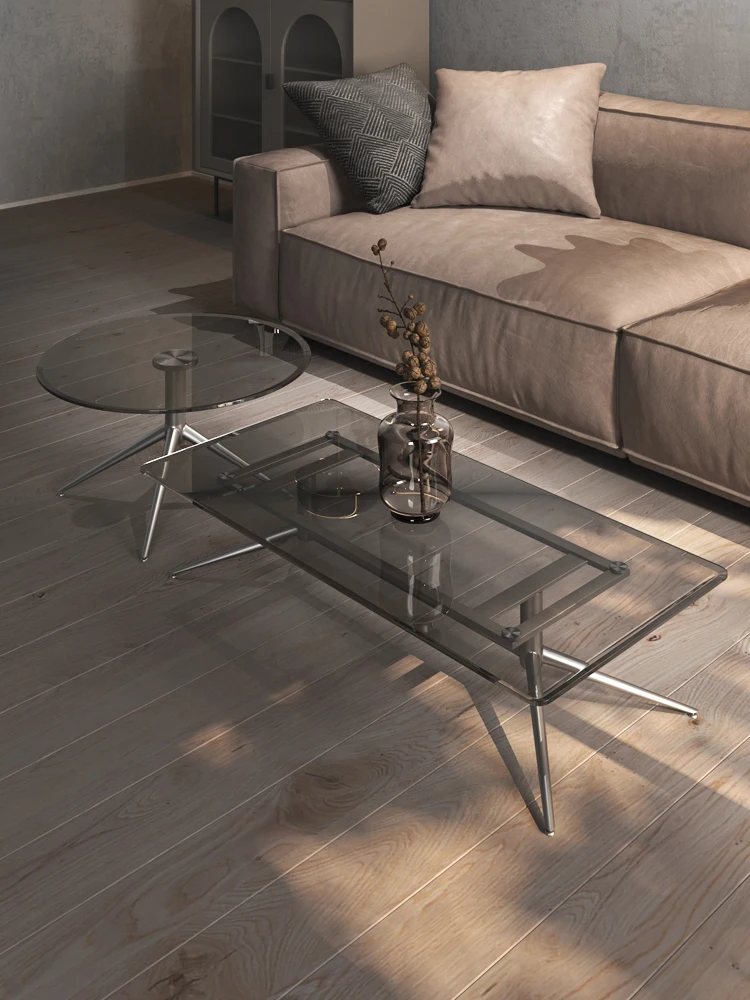 Minimalist Tea Table Corner Combination Tempered Glass Rectangular Living Room Household Simple Grey Glass Tea Table Side Table
Minimalist Tea Table Corner Combination Tempered Glass Rectangular Living Room Household Simple Grey Glass Tea Table Side Table